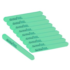 PROFICO Pack of 10 Professional Nail Buffers | Buffer Straight 120/180 | Double Sided Buffer Nail File Emery Boards | Medium Grain | for Natural Nails Gel Nails (Green)