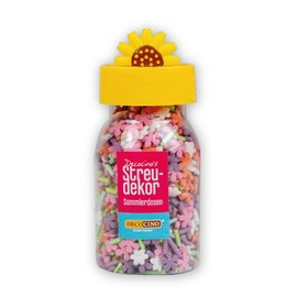 DECOCINO Sprinkles Collector's Tin Sunflower - Suitable for Any Season, Great for Birthdays and Parties, Can be used on Cakes, Pies or Cupcakes. Exceptionally Beautiful Sprinkles