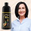 Black Hair Dye Shampoo Tinte Cubrir Canas Hombres Mujeres Cobertura