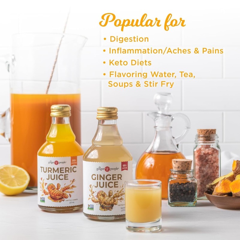Fiji Ginger Juice by The Ginger People, 8 oz Glass