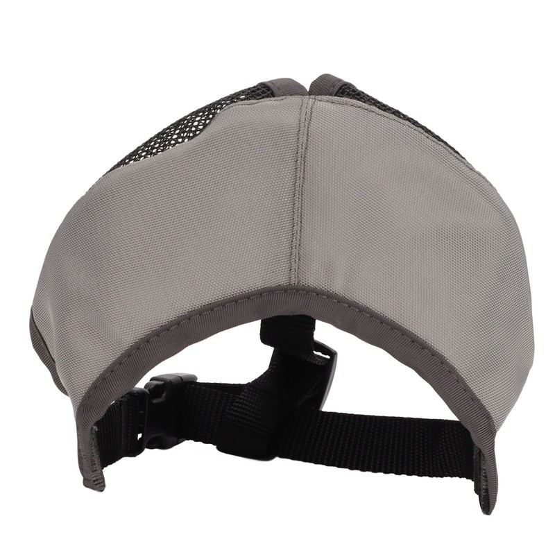 Adjustable Bulldog Mask Bite and Barking Dog Muzzle Eye Closed