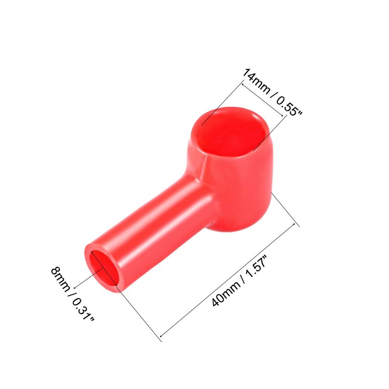 uxcell Battery Terminal Insulating Rubber Protector Covers for 14mm Terminal