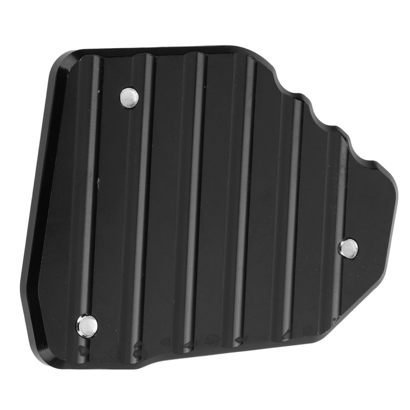 Black Motorcycle Kickstand Extension Plate Aluminium Alloy Side Stand Enlarger