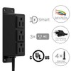 Surface Mounted Power Strip 3 AC Grounded Outlets Mountable Power