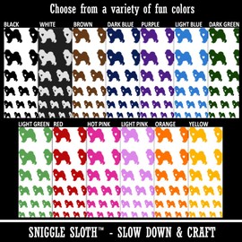 Chow Chow Dog with Heart Temporary Tattoo Water Resistant Fake Body Art Set Collection - Light Pink (One Sheet)