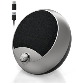 JIMYIU USB Computer Speakers for Desktop PC and Laptop, Crystal Clear Sound, Rich Bass, Direct Control, Plug-N-Play, Monitor Speakers for PC, Mac, Laptop Gray