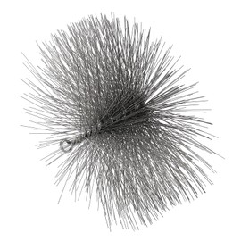 PATIKIL 10" Wire Chimney Cleaning Brush, Steel Round Chimney Sweep Brush with 1/4 NPT Fitting for Cleaning Fireplace Burning Stove Tent Dryer Pipes, Silver