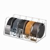 Sezanrpt Belt Organizer 5 Compartments, Clear Belt Display Case for