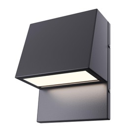 LPRZSG LED Modern Outdoor Wall Light, Waterproof Wall Lantern 15W 3000K, Matte Black Wall Mounted Lamp, Exterior Wall Sconce Light for Porches, Front Door, Entryways, Patio, Hallways