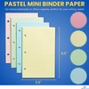 1InTheOffice 5.5 x 8.5 Paper, Pastel, College Ruled Mini Binder
