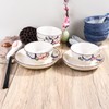Whitenesser Japanese Rice Bowls, 5 Inch Ceramic Sushi Bowl Set