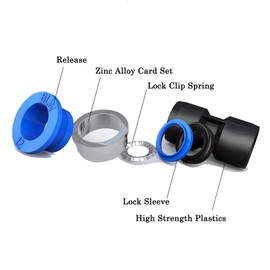 12 Pcs 5/32 inch Straight Push to Connect Fittings Pneumatic Tubes,2 Way Plastic Quick Release PU Air Line Adapter (4MM)