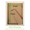 ZYUE 6x8 inch Picture Frame Made of 100% Solid Wood