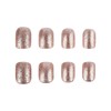 RUOKEXIN Fall Press-on Nails - Short, Square, Pink False Nails
