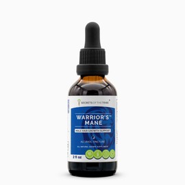 Secrets of the Tribe - Warrior's Mane, Herbal Supplement Blend Drops Alcohol Liquid Extract, Hair Growth Support (2 fl oz)