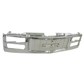 Titanium Plus Autoparts 1994-1997 Compatible With GMC C2500 K1500 C3500 K3500 K2500 C1500 Front Grille GM1200448 Chrome