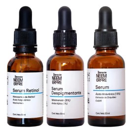 Kit 3 Serums Facial Niacinamida, Retinol Y Acido Hialuronico Tipo De Piel Mixta