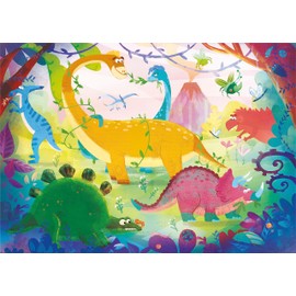 Clementoni - 24755 - Supercolor Puzzle for children-Dinosaur-2 x 20 Pieces