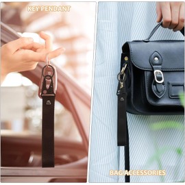 Amosfun Llavero Creativo para Hombre de Nylon Negro con Cordón Conveniente y Diseño Único, Accesorio Moderno y Estilizado para Coche y Uso Diario