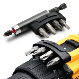 2 Pack Black Neodymium Magnetic Bit Holder Drill Bit Organizer Universial Fit For Cord/Cordless 20v 18v 12v Power Drills and Impacts Screwdrivers