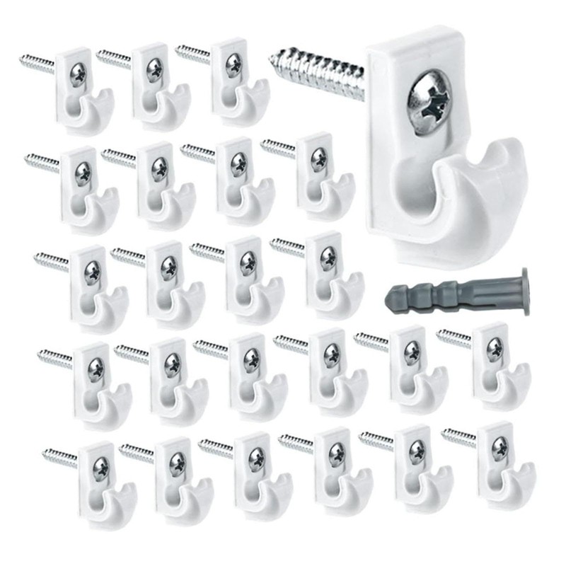 Colcolo 24x Wire Shelf Loop Clips Closet Shelves Clips Heavy