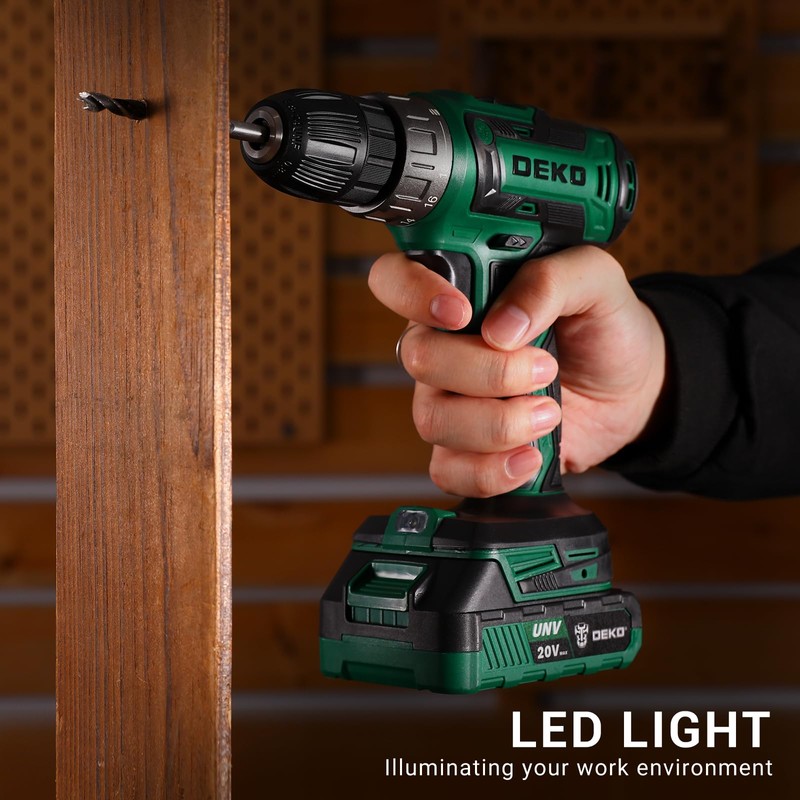 Power Drill Cordless: DEKO PRO Cordless Drill 20V Electric Power