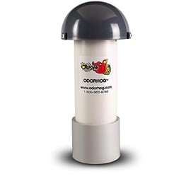 OdorHog Mushroom Cap Vent Stack Pipe Filter 4 Sizes PVC Slip On, Removes Outdoor and Sewer Odor Problems (3.0-inch)
