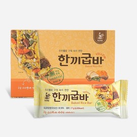 명성제분 한끼굽바 옐로우 27g 12입 국산 울금 혼합쌀 영양바 Myungseong Milling One Meal Cook Bar Yellow 27g 12 Pack Domestic Turmeric Mixed Rice Nutrition Bar