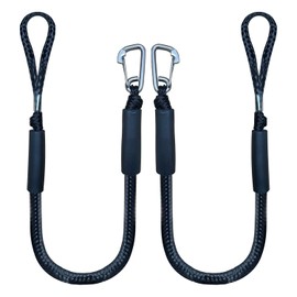 4 Feet Bungee Dock Line Mooring Rope with Stainless Steel Clips