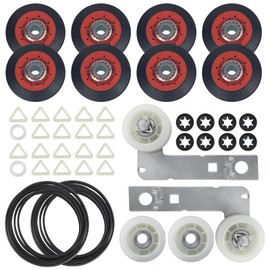 2 Kit Pack 4392067 Dryer Repair Kit and W10837240 Dryer Idler Pulley Dryers-Including 1 Kit Wpw10314173 Drum Roller & 1 PCS 661570 Belt & 1 PCS 279640 Idler Pulley-Apply to Most Brands on the Market