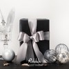 Ribbli Black Metallic Wrapping Paper Matte Black Solid Color Paper