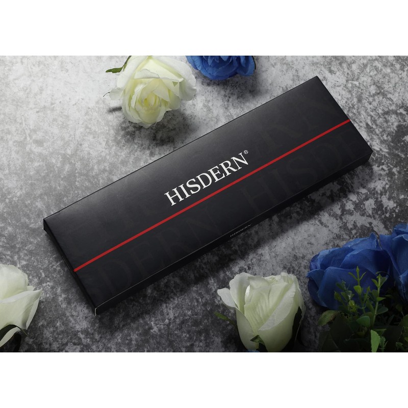 HISDERN Men's Tie Wedding Paisley Ties Handkerchief Flowers Elegant Classic