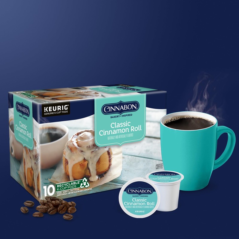 Cinnabon Classic Cinnamon Roll Coffee, Keurig Single Serve K-Cup Pods,