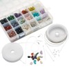 PandaHall 1102pcs Natural Gemstone Chip Beads Set Include Earring Hooks