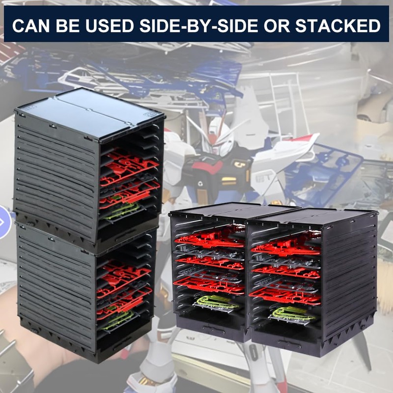 GUNDDIYCLUB Gundam HG Model Shelf, Plastic Parts Shelf, Zoids Board