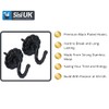 Black Curtain Tie Back Hooks Modern & Classic Designs Screw