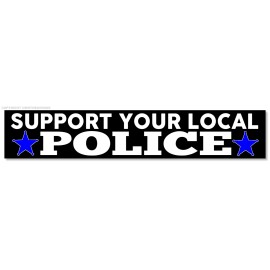 OwnTheAvenue Support Your Local Police Car Truck Window Bumper Laptop Cup Sticker Decal 7"