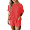 SHEWIN Two Piece Sets for Women Casual Ribbed Short Sleeve