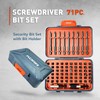 KORR Tools KIBPP022 71pc Security Bit Set Phillips, Square Recess,