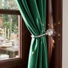 Crystal Ball Curtain Tie Backs Silver Metal Wall Mounted Holders