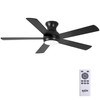 HUMHOLD 52" Flush Mount Ceiling Fans with Lights and Remote
