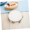 Kisangel Wooden Handheld Tambourine Drum Educational Percussion Instrument for Enhances