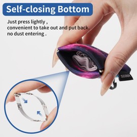 SEIBER Eyeglass Cleaning Microfiber Cloth,7 x 7 inch Glasses Cloth for Sunglasses,Laptops, Cameras,Screen- with Neoprene Pouch,Self-Closing Bottom(2PCS,unicornH-F)