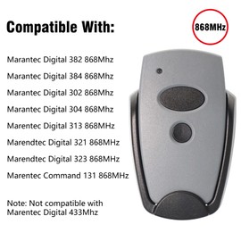 Garage Door Opener, Pack of 3 Garage Door Remote Control Compatible with 868MHz Marantec Digital D302, D304, D382, D384, D313, D321, D323, Command 131 Remote Control