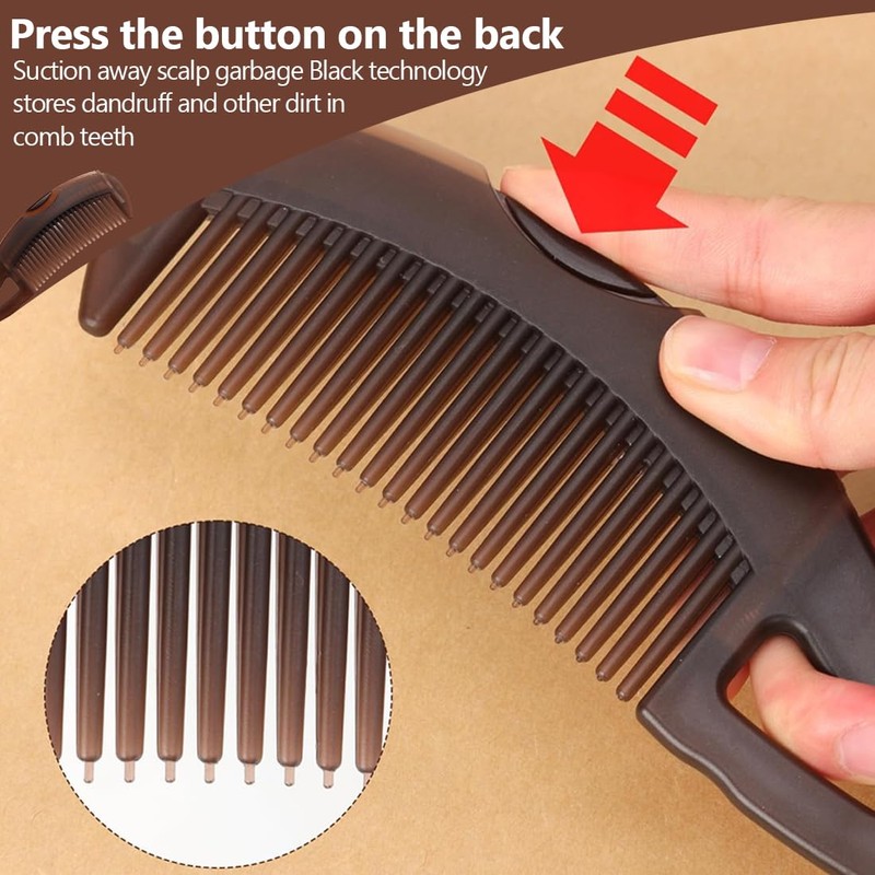 HQRKOTM Pack of 2 Dandruff Comb for Clean Scalp, Refreshing