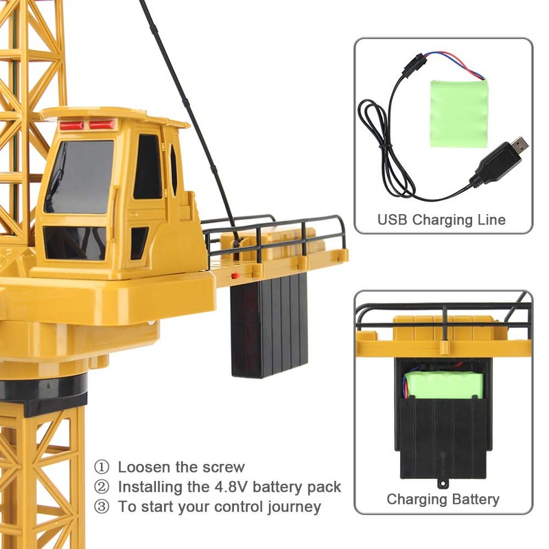 Mini Tudou RC Crane Toy,50.4 inch Tall 2.4GHz Remote Control