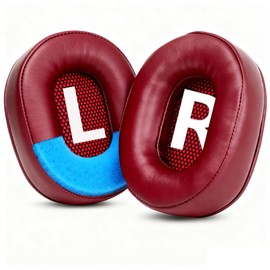 HPH-MT5 Replacement Ear Pads Cushions Compatible with Yamaha HPH-MT5 HPH-MT8 Monitor Headphones Protein Leather Accessories-Red