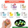 UHOMENY Mini Resin Ducks with 7 styles 56pcs Tiny Ducks