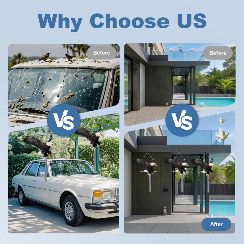 Flat Fake Hawk to Keep Pigeon Away, 2Pcs Plastic Hawk