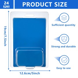 Tatuo 24 Pcs Protector Packs Compatible with Hot Wheels Model Car Clamshell Cases Plastic Display Protective Case Clear Die Cast Car Blister Pack Covers, 7.5 x 5 x 2 Inch